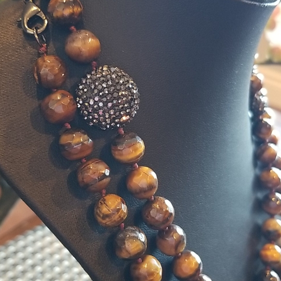 Turkish Tiger eyes long necklace. - Picture 6 of 8